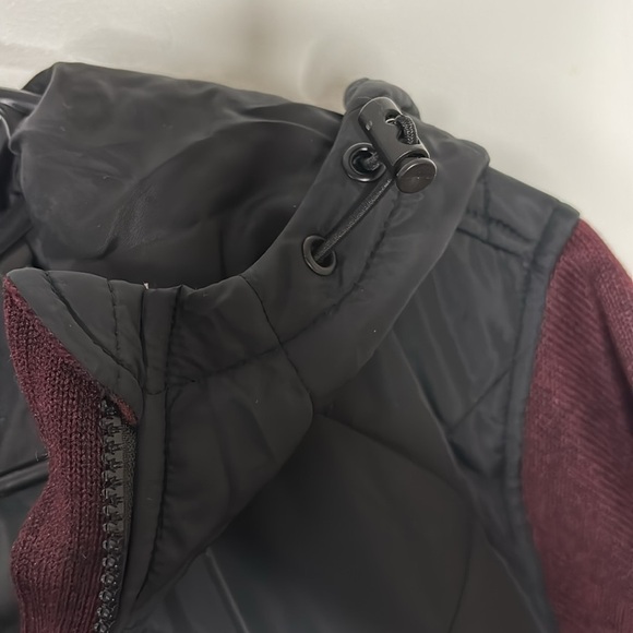 Canada Weather Gear Womens Plus Size Zip Hooded Jacket Coat 1X Cranberry/Black - Picture 7 of 8